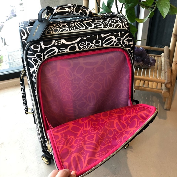 bebe Bags Bebe Monogram Carry On Travel Suitcase Poshmark